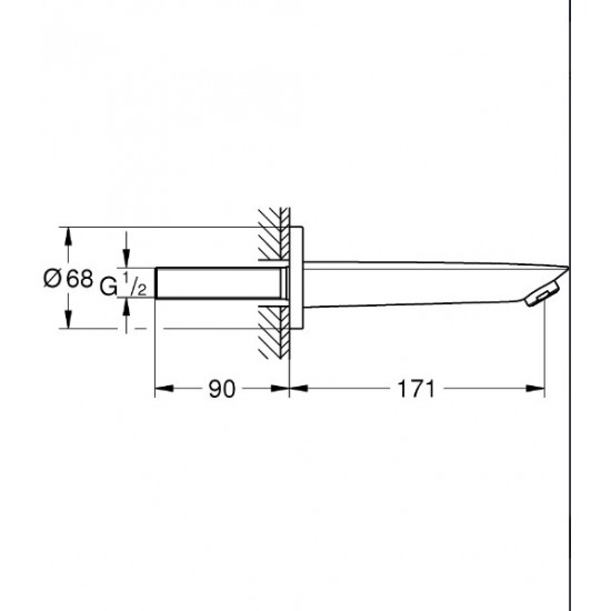 Вилив для ванни Grohe BauCosmopolitan New (13255001)