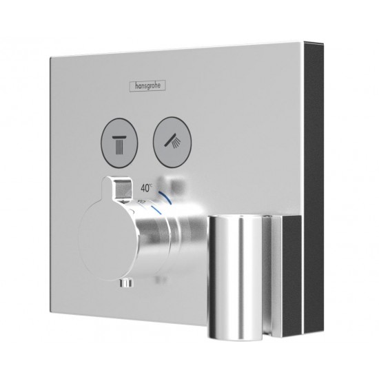 Термостат с держателем для душа Hansgrohe ShowerSelect на 2 функции, с установочным блоком (15765000+01800180)