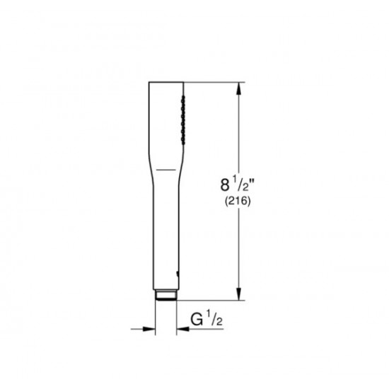 Ручной душ Grohe Euphoria Cosmopolitan Stick, 1 режим струи, черный матовый (22126KF0)