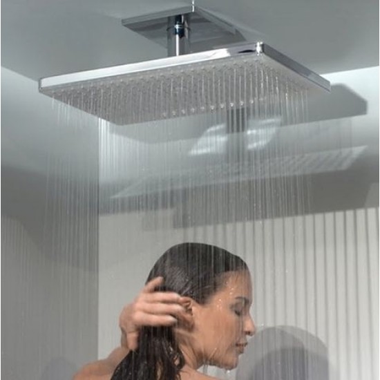 Верхній душ Hansgrohe Rainmaker Select 460 2jet з тримачем 450 мм, два режима, білий/хром (24005400)