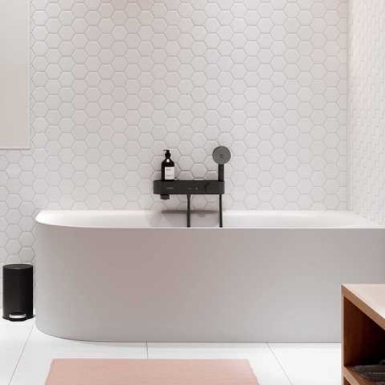 Термостат для ванны Hansgrohe ShowerTablet Select 412 мм, черный матовый (24340670)