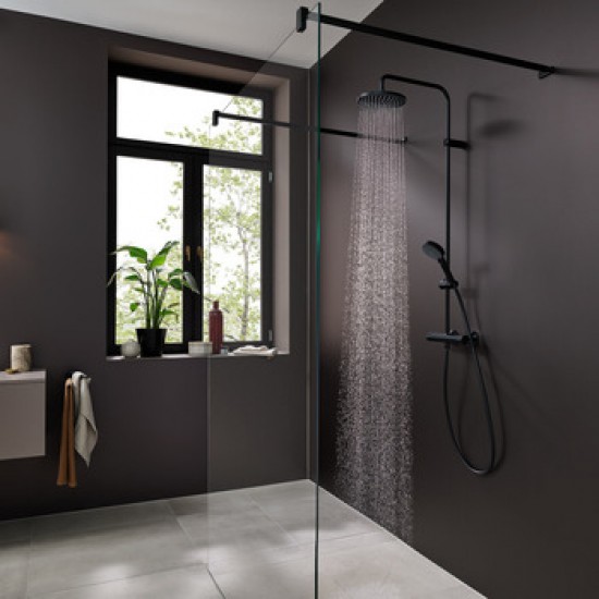 Душова система з термостатом Hansgrohe Vernis Blend, чорний матовий (26276670)