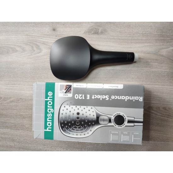 Ручний душ Hansgrohe Raindance Select E 120, три режими, чорний матовий (26520670)