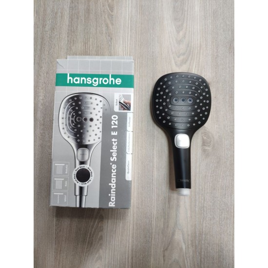 Ручной душ Hansgrohe Raindance Select E 120, три режима, черный матовый (26520670)