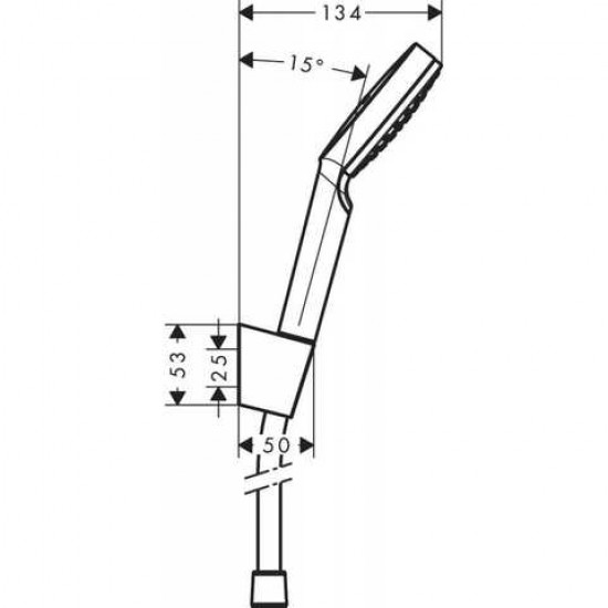 Душовий набір hansgrohe Crometta 1jet 125 см, білий/хром (26690400)