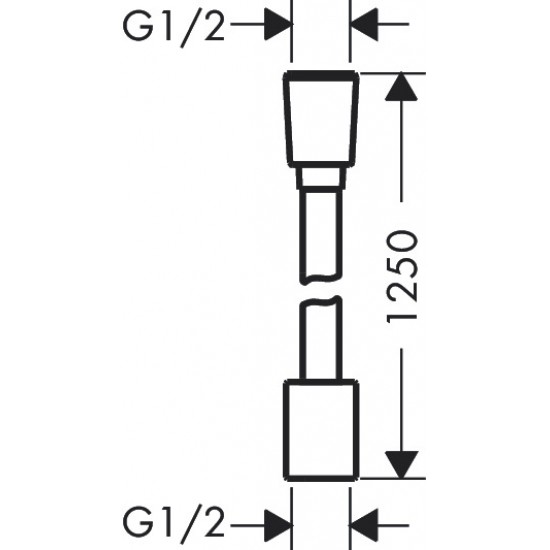 Шланг для душа Hansgrohe Designflex 1250мм, колір шліфованна бронза (28220140) 