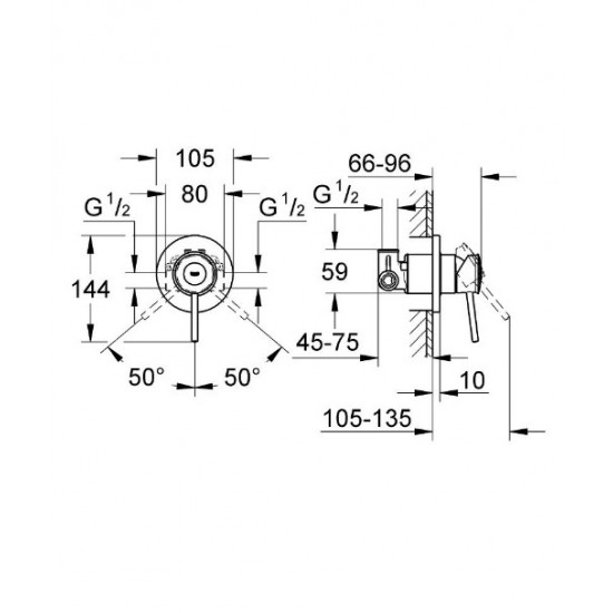 Змішувач для душу Grohe BauClassic (29048000)