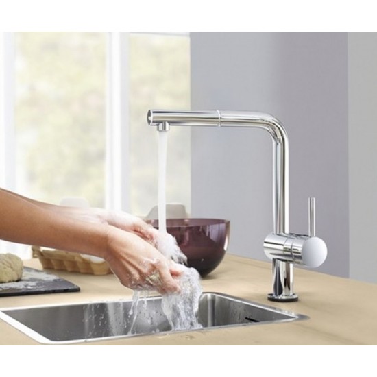 Смеситель для кухни GROHE Minta с выдвижным изливом, хром (32168000)