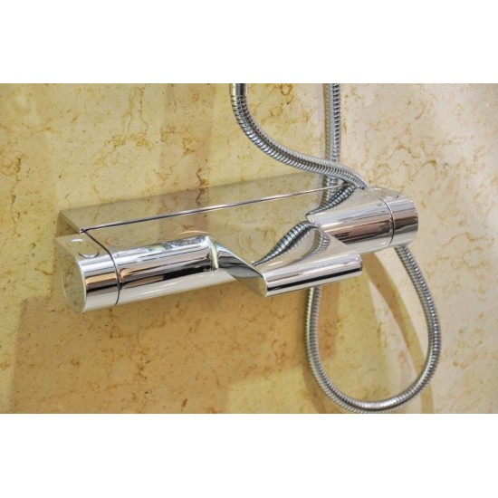 Термостат для ванны с полкой Grohe Grohtherm 2000 NEW и каскадным изливом (34464001) Термостат для ванны с полкой Grohe Grohtherm 2000 NEW и каскадным изливом (34464001)