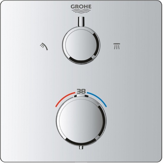 Душова система прихованого монтажу з термостатом Grohe Grohtherm 310 Cube, колір хром (34870000) Душова система прихованого монтажу з термостатом Grohe Grohtherm 310 Cube, колір хром (34870000)