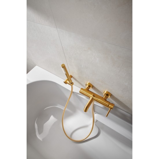 Змішувач для ванни KFA Armatura Moza Gold з душовим гарнітуром, золото (5034-520-31)
