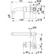 Смеситель для умывальника скрытого монтажа KFA ARMATURA MOZA, хром (5039-810-00)