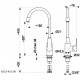 Смеситель для кухни KFA Armatura RUMBA с гибким носиком (6553-915-00)