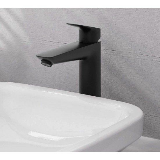 Змішувач для раковини HANSGROHE Logis 190 Matt Black, чорний матовий (71091670)