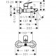 Змішувач для ванни Hansgrohe Logis, чорний матовий (71400670)