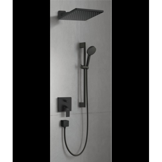 Змішувач для ванни/душу Hansgrohe Shape прихованого монтажу, зовнішня частина, чорний матовий (71468670)