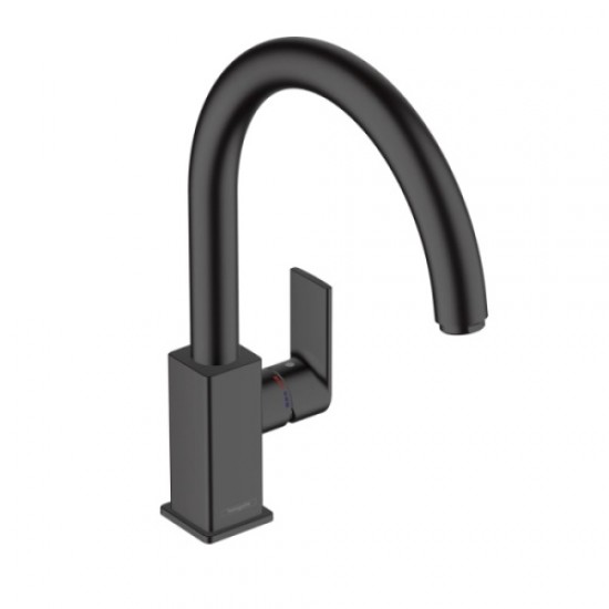 Смеситель для кухонной мойки Hansgrohe Vernis Shape M35, черный матовый (71871670)