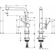 Смеситель для кухонной мойки hansgrohe Talis M54, черный хром брашенный (72840340)