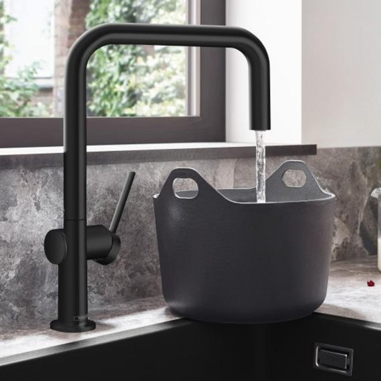 Смеситель для кухни Hansgrohe Talis M54 Eco 1jet, черный матовый (72844670)