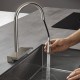 Змішувач для кухні HANSGROHE Aquno Select M81 170 Stainless Steel Finish 3jet з витяжним виливом, Sbox, нержавіюча сталь (73831800)