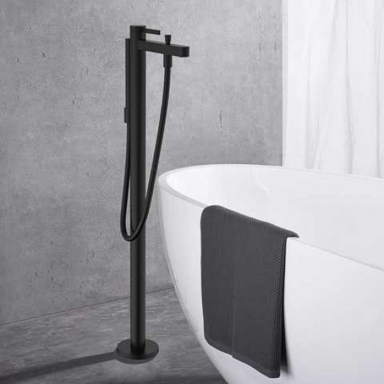 Змішувач для ванни підлоговий HANSGROHE Finoris Matt Black, чорний матовий (76445670)