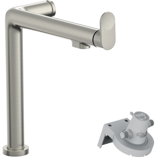 Змішувач для кухонної мийки Hansgrohe Aqittura M91 FilterSystem 240, сталь (76804800)