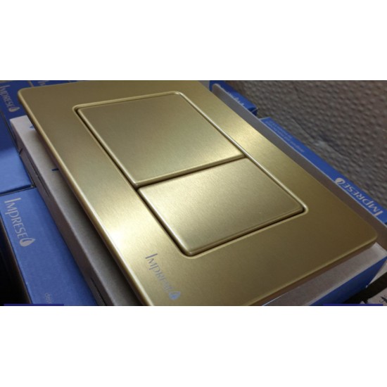 Клавіша змиву Imprese i7112, нерж сталь, золото сатин (i7112SG)