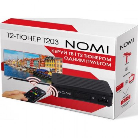 ТВ тюнер Nomi DVB-T2 T203 (425704) ТВ тюнер Nomi DVB-T2 T203 (425704)