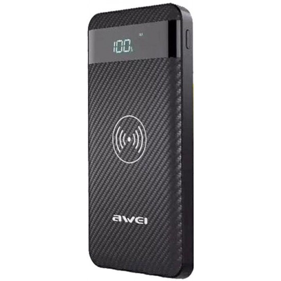 Портативна батарея Awei P55K 10000mah Wireless Power Bank Black # I / S