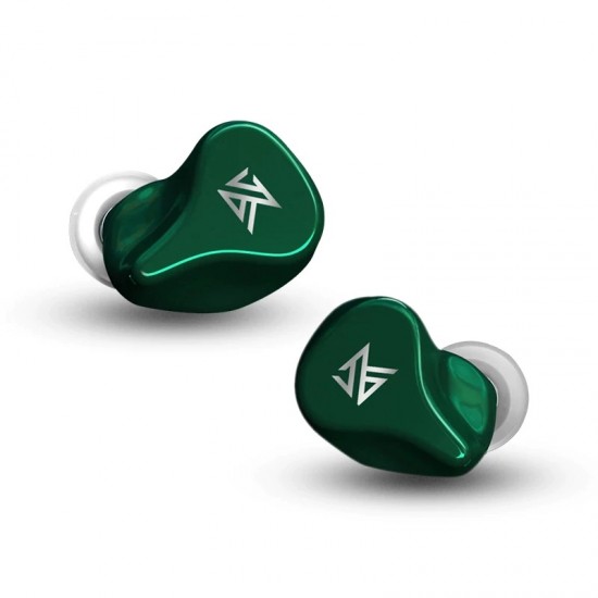 Беспроводные Bluetooth наушники KZ Z1 с кейсом для зарядки (Зеленый)