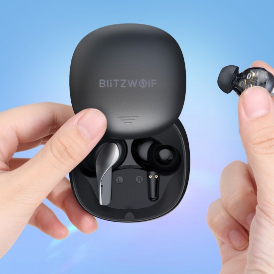 Беспроводные Bluetooth наушники BlitzWolf BW-FYE15 с тройными динамическими драйверами (Черный)