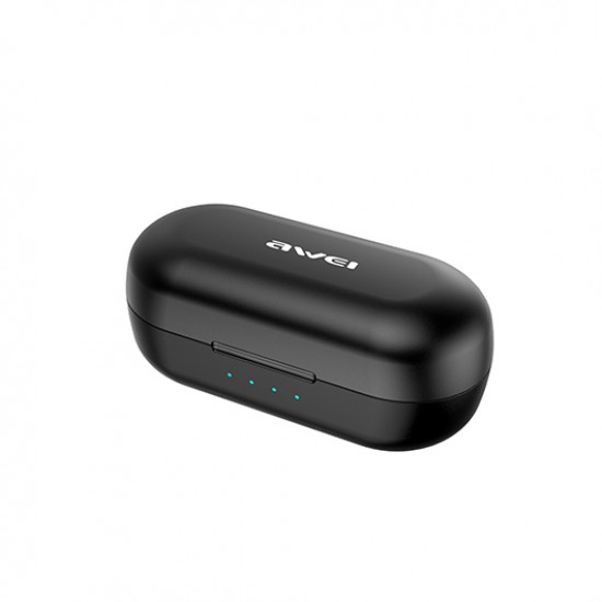 Бездротові Bluetooth-навушники Awei T13 з зарядним блоком (Чорний)