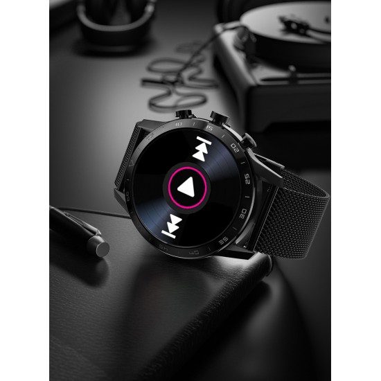Умные часы Lemfo KK70 Metal с измерением пульса (Черный)