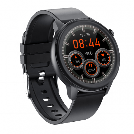 Умные часы Lemfo F81 Silicone с тонометром и пульсоксиметром (Midnight Black)