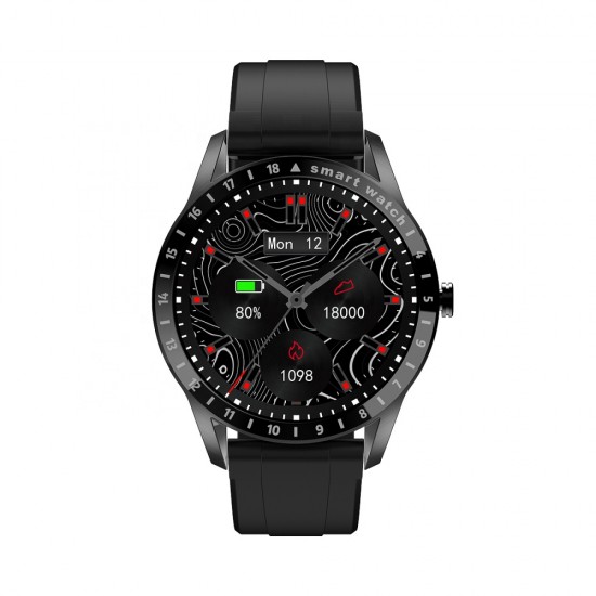 Умные смарт часы Linwear LA10 Silicone с AMOLED дисплеем (Черный)
