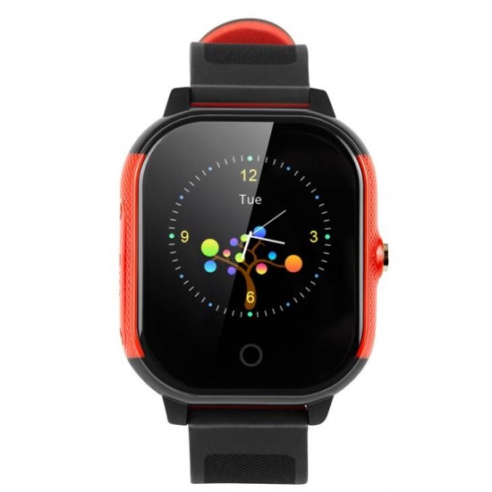 Детские смарт-часы Lemfo DF50 Ellipse Aqua с GPS трекером (Черно-красный)