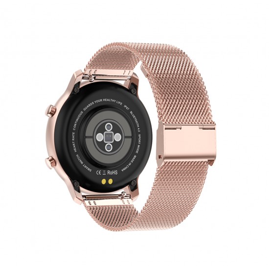 Розумний годинник NO.1 DT89 Metal з тонометром і пульсоксиметром (Рожево-золотий)
