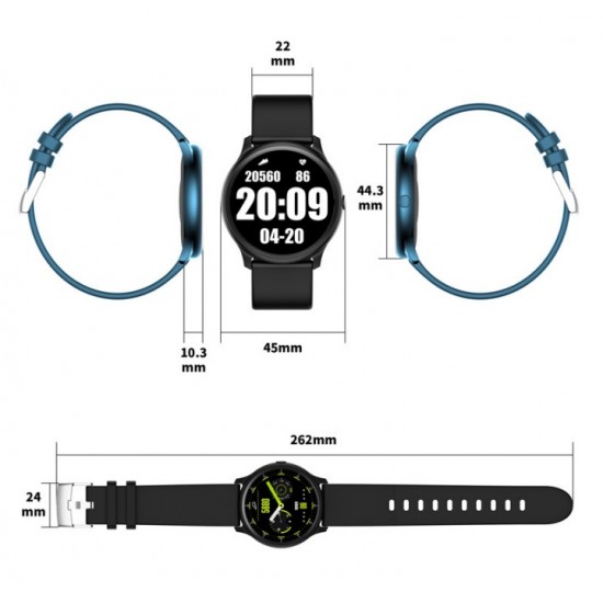 Умные смарт часы King Wear KW13 с AMOLED дисплеем и влагозащитой IP68 (Черный)