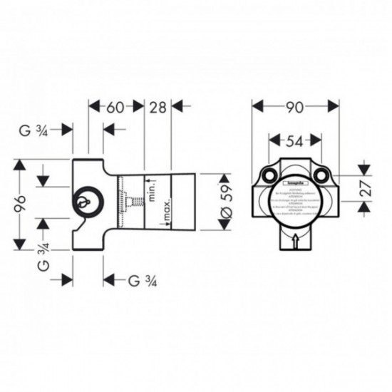 Приєднувальний трубка HANSGROHE 19736458