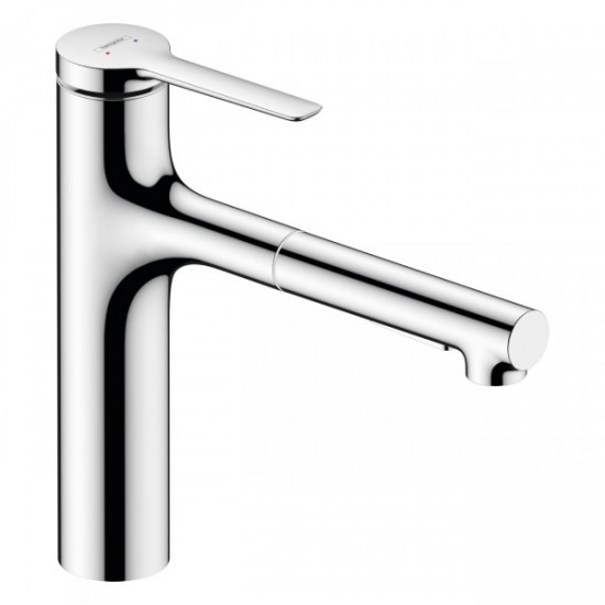 Змішувач для кухні Hansgrohe Zesis M33 160 2jet з витяжним виливом sBox Lite, Chrome (74804000)