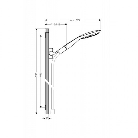 Душовий набір Hansgrohe PuraVida Unica 0.9м білий/хром (27853400)