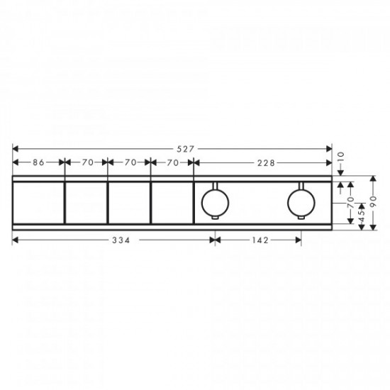 Термостат Hansgrohe RainSelect на 3 споживачі