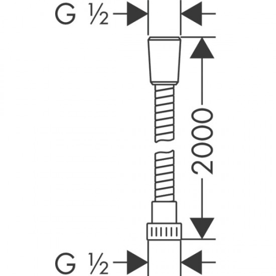 Шланг для душа Hansgrohe METAFLEX`C  2000 мм (28264000)