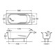 ENOVA ванна 150*70см, акриловая прямоугольная, белая, регулируемые ножки в комплекте, объем 158л
