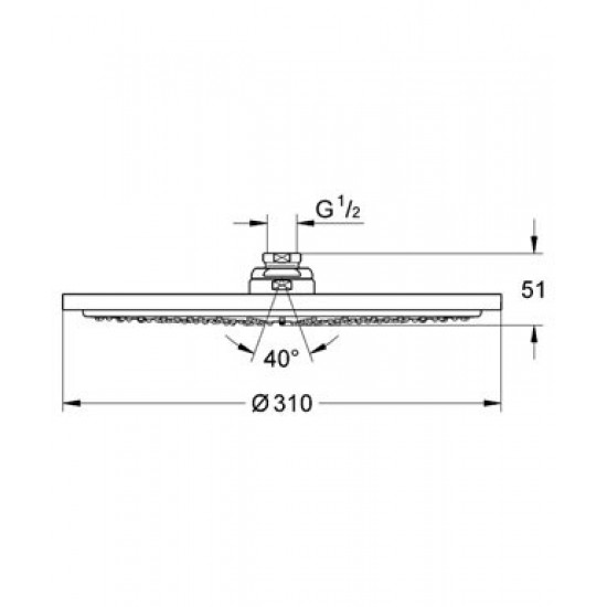 Верхній душ Grohe Rainshower 310 (27477000)