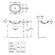 Врізний умивальник 55 см ROCA GAP A3270Y5000