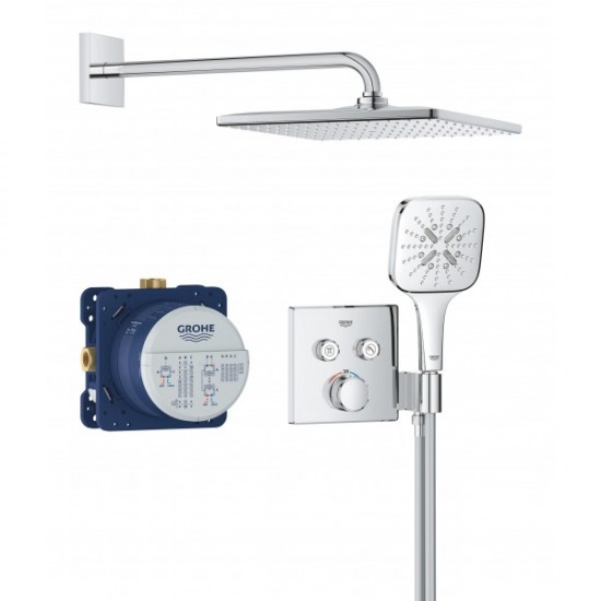 Душова система прихованого монтажу Grohe Grohtherm SmartControl Perfekt з верхнім душем Rainshower mono