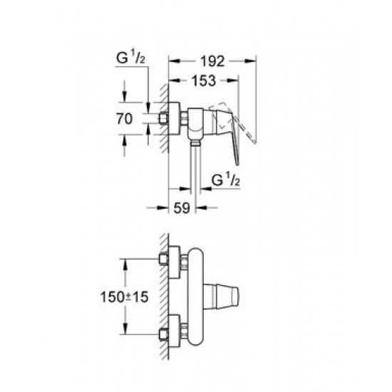 Смеситель для душа Grohe Eurosmart Cosmopolitan (32837000)