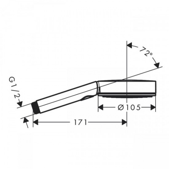 Ручной душ Hansgrohe PULSIFY, 3 типа струи, хром (24100000)