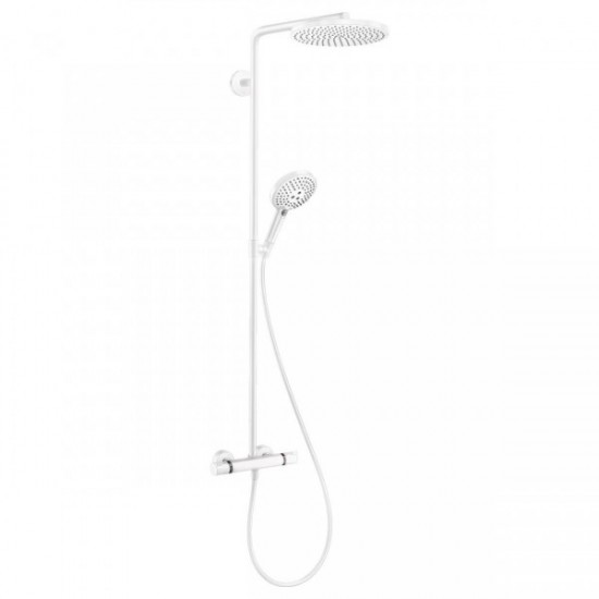 Душова система із термостатом Hansgrohe Raindance S 240 Showerpipe PowderRain 1jetP Matt White